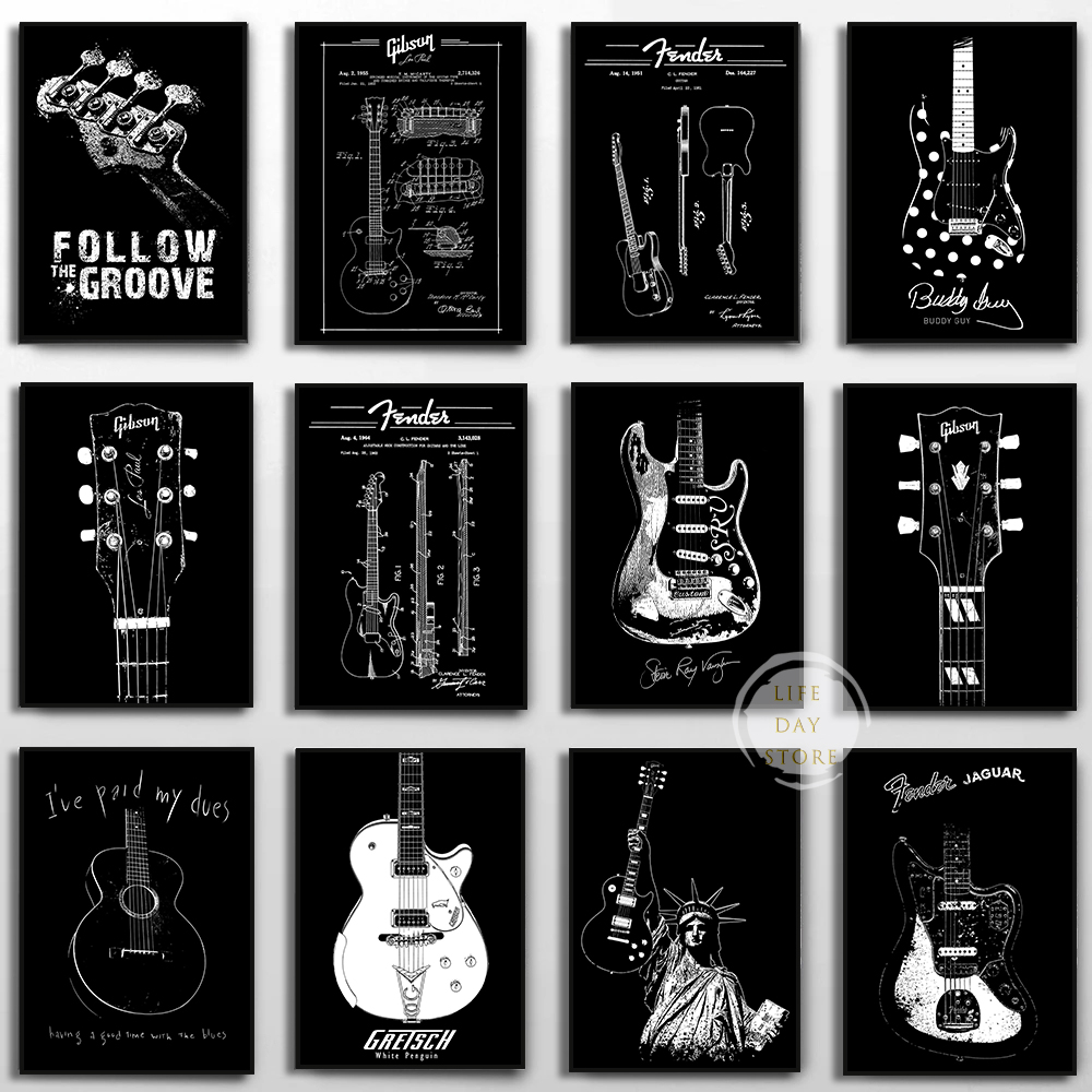 Picture Of Musical Instrument - Strumento musicale Chitarra elettrica Brevetto Poster