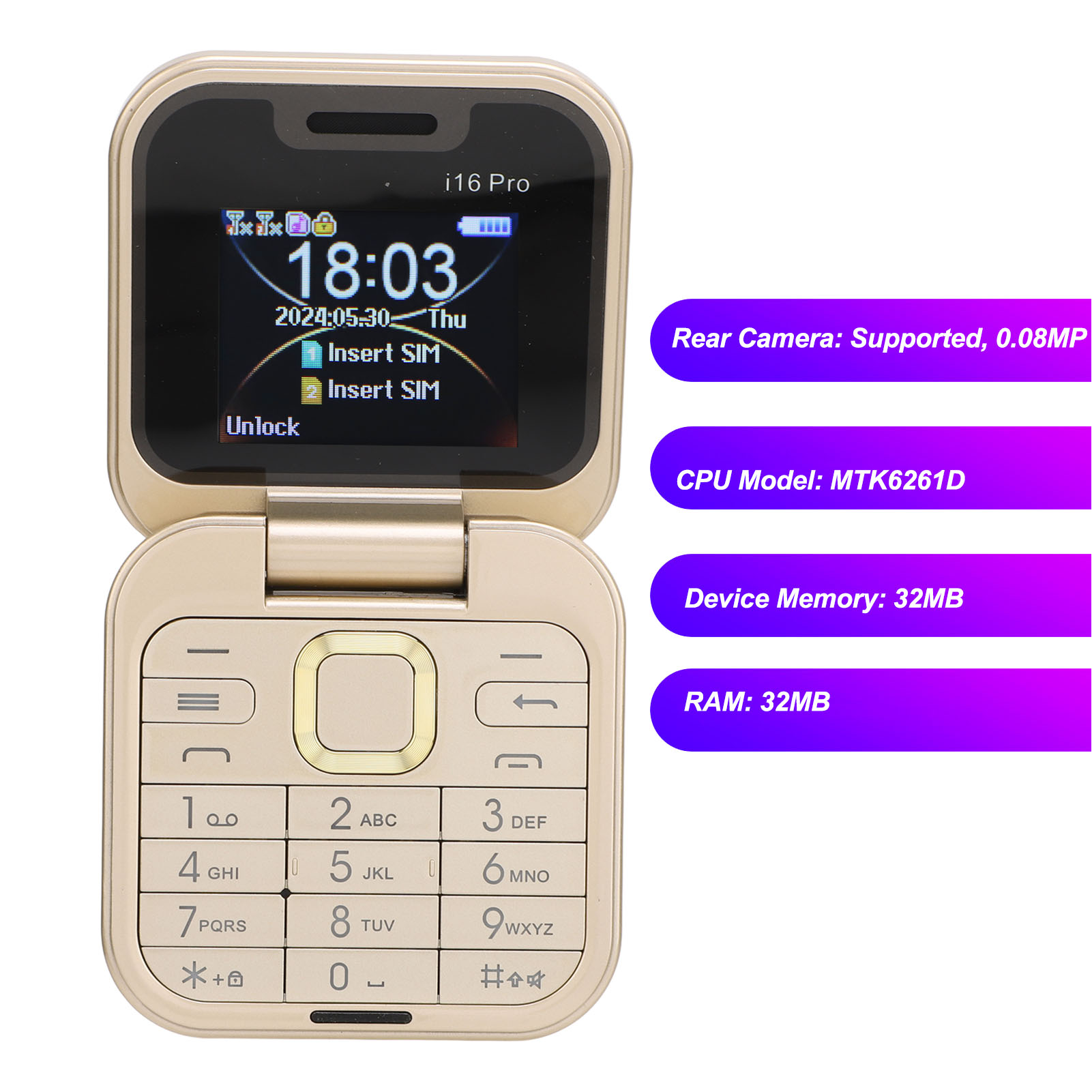 Musical Instrument Japanese - Telefono 2G con Grandi Tasti, Supporto
