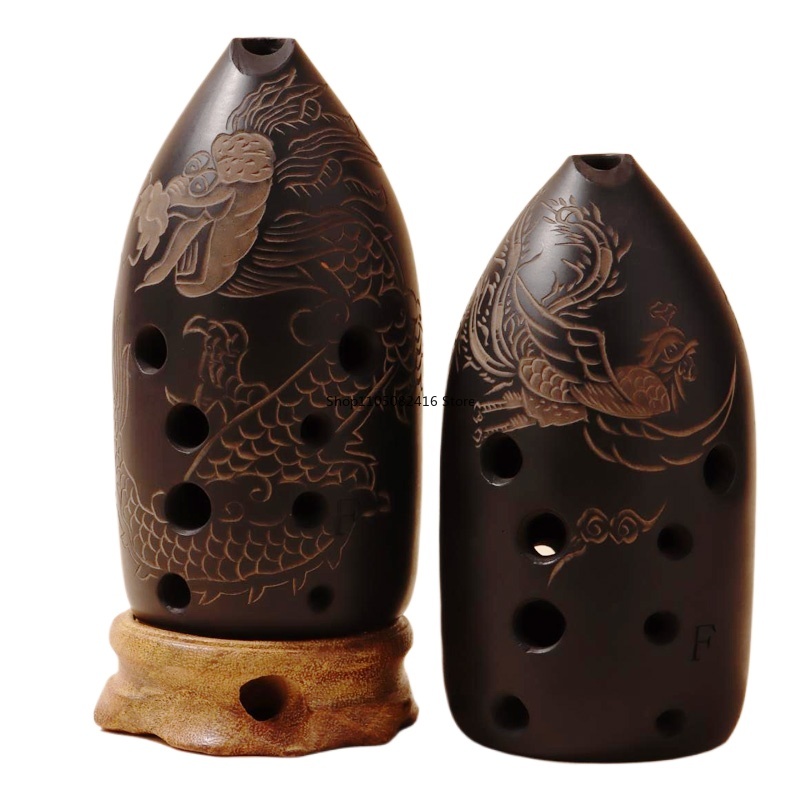 Musical Instrument Xun - 8/10 Fori Cinese Antico Xun Ceramica