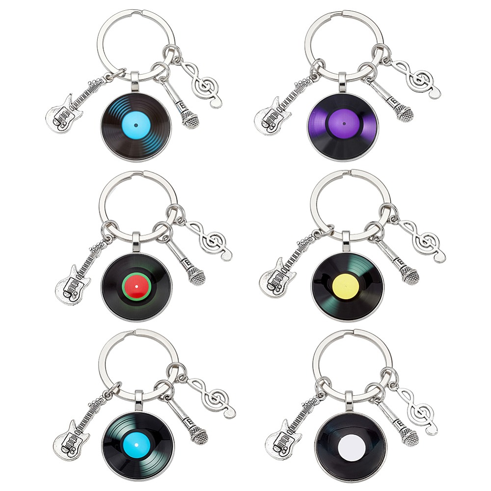 Musical Instrument Glass - 6 Pezzi 6 Colori Portachiavi con