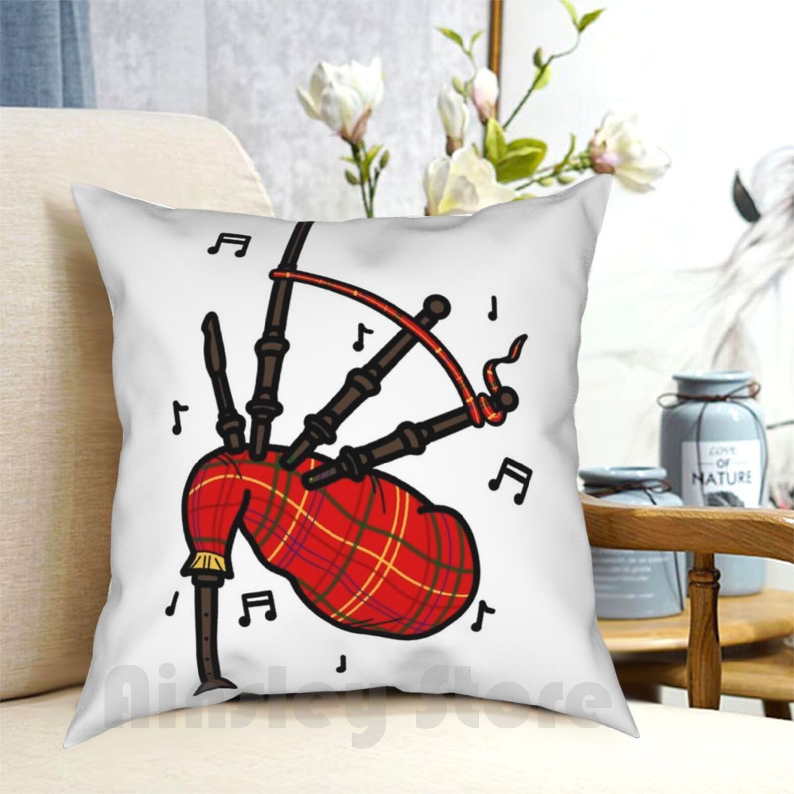 Musical Instrument In Scotland - Bagpipes Federa per cuscino Stampata per