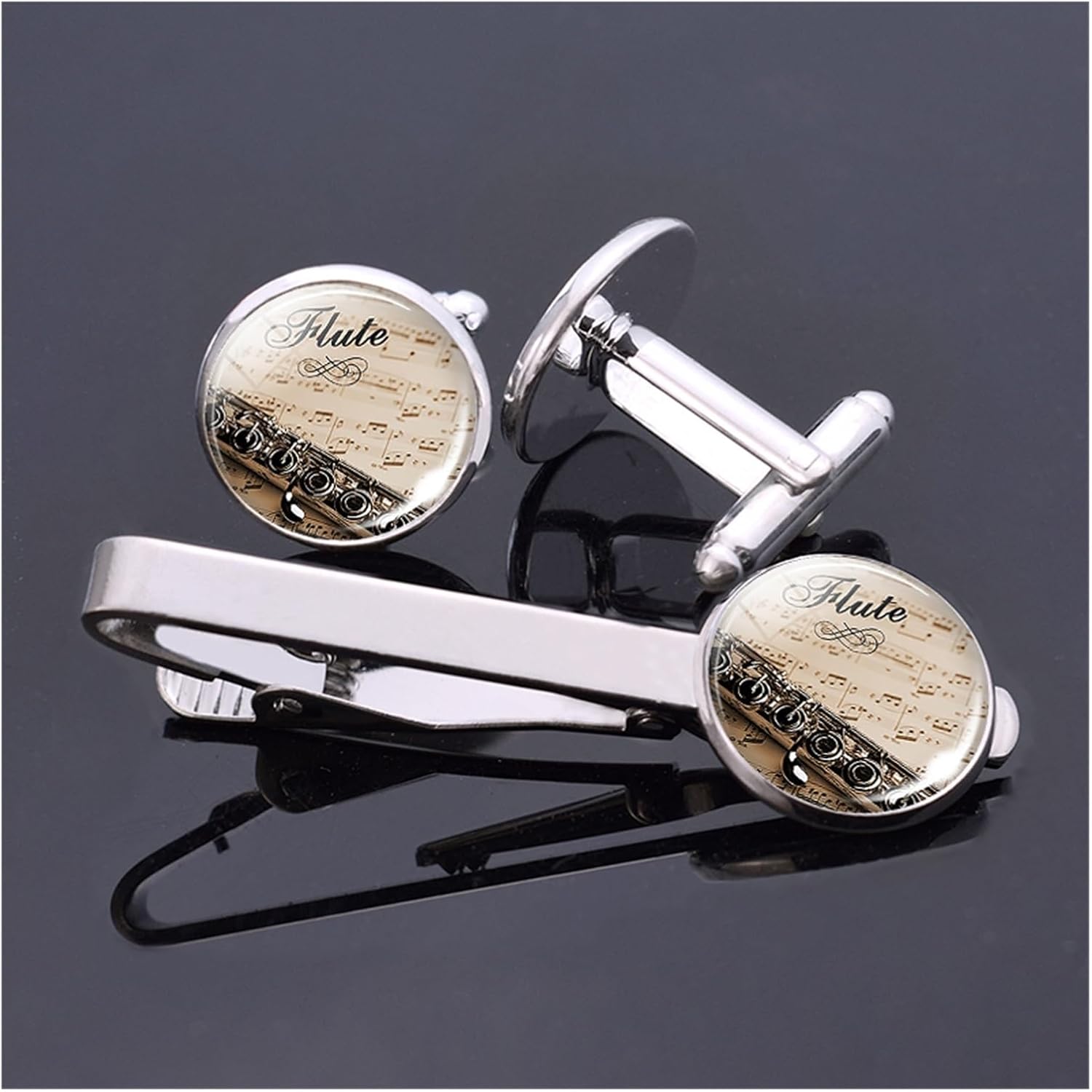 4 Set, Gioielli da Uomo a Tema - Musical Instrument Glass recensione e prezzo