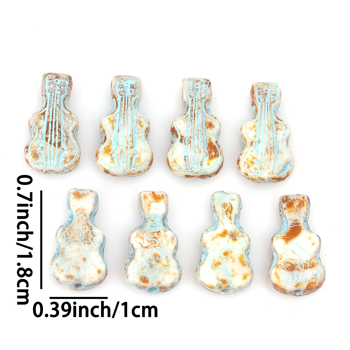 4/8 pz Perline di Vetro Vintag - Musical Instrument Glass recensione e prezzo