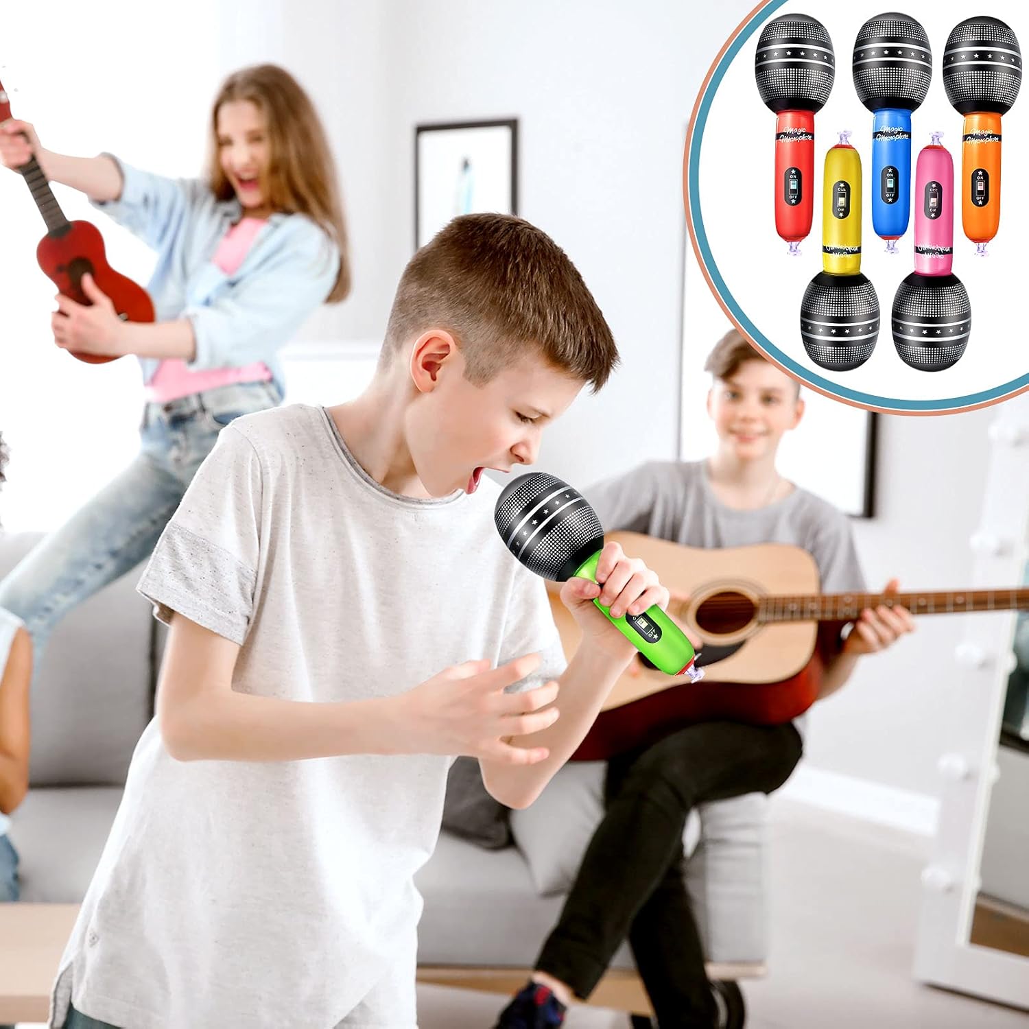 4 pezzi microfoni gonfiabili c - Musical Instrument That You Blow Into recensione e prezzo