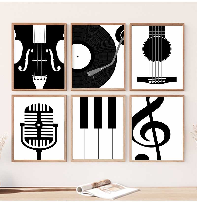 Strumenti minimalisti Poster e - Picture Of Musical Instrument recensione e prezzo