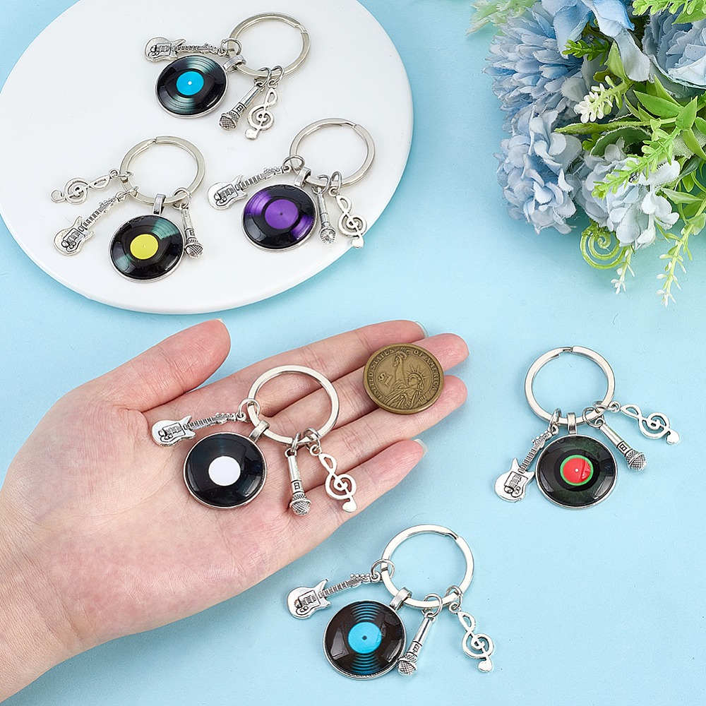 6 Pezzi 6 Colori Portachiavi c - Musical Instrument Glass recensione e prezzo