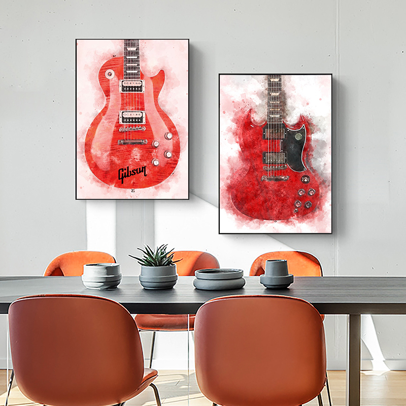 Vintage Rock Music Guitar dipi - Picture Of Musical Instrument recensione e prezzo