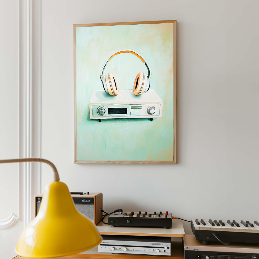 Poster Artistico Retrò con Gir - Picture Of Musical Instrument recensione e prezzo