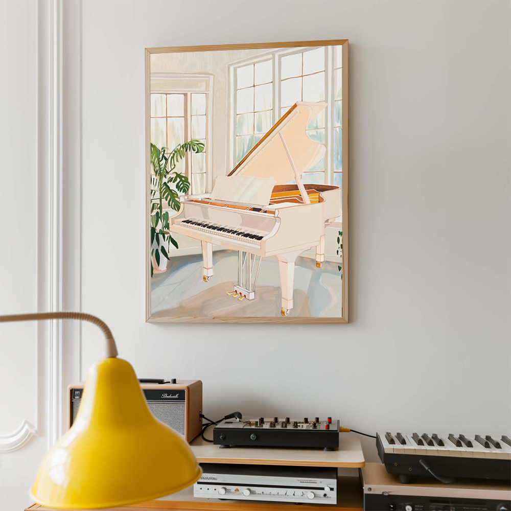 Poster Artistico Retrò con Gir - Picture Of Musical Instrument recensione e prezzo