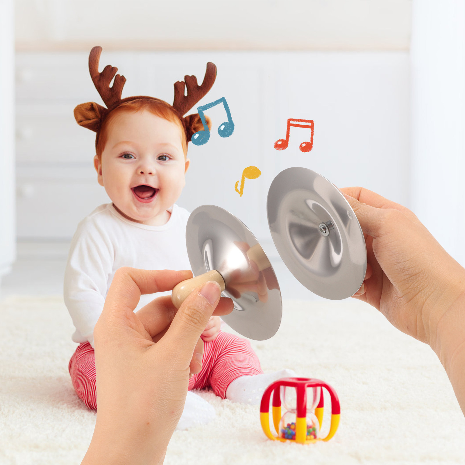 2 Pezzi Piccoli Cimbali da Dit - Musical Instrument Kids recensione e prezzo